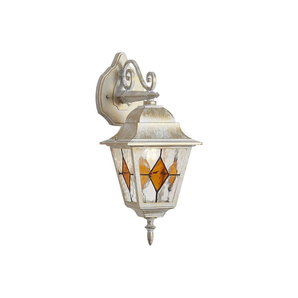 QAZQA Vintage buiten wandlantaarn beige met antiek goud IP44 - - Image 7