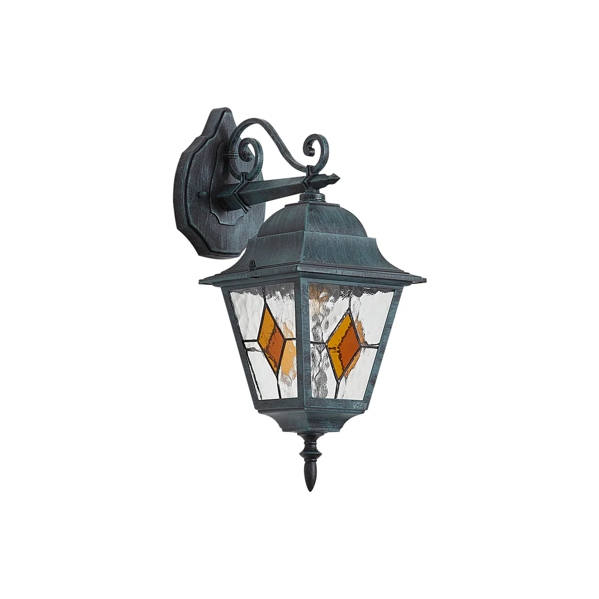 QAZQA Vintage buiten wandlantaarn zwart met antiek groen IP44 - - Image 10