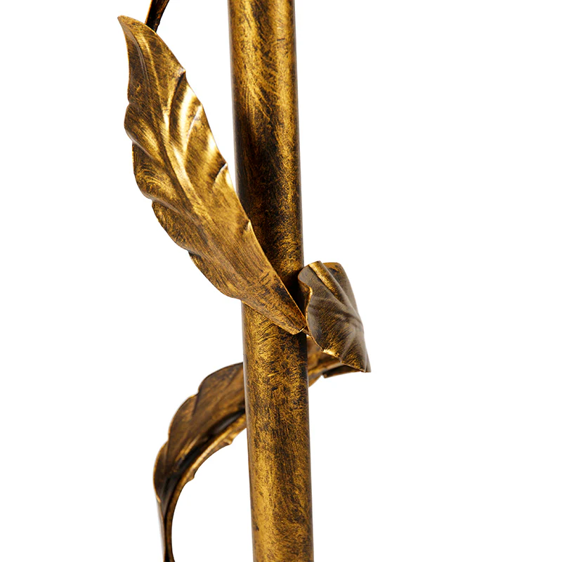 QAZQA Vloerlamp goud met kap zwart en gouden binnenkant 50cm - Linden - Image 7