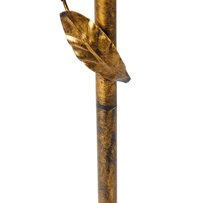 QAZQA Vloerlamp goud met kap zwart en gouden binnenkant 50cm - Linden - Image 8