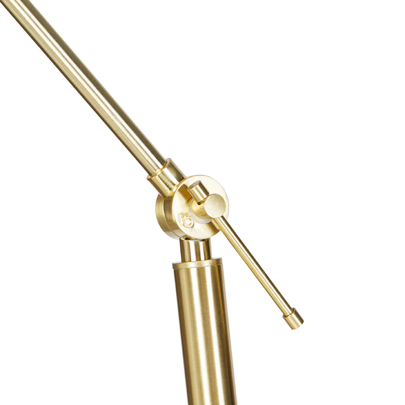 QAZQA Vloerlamp goud verstelbaar met kap oranje en gouden binnenkant - Image 10
