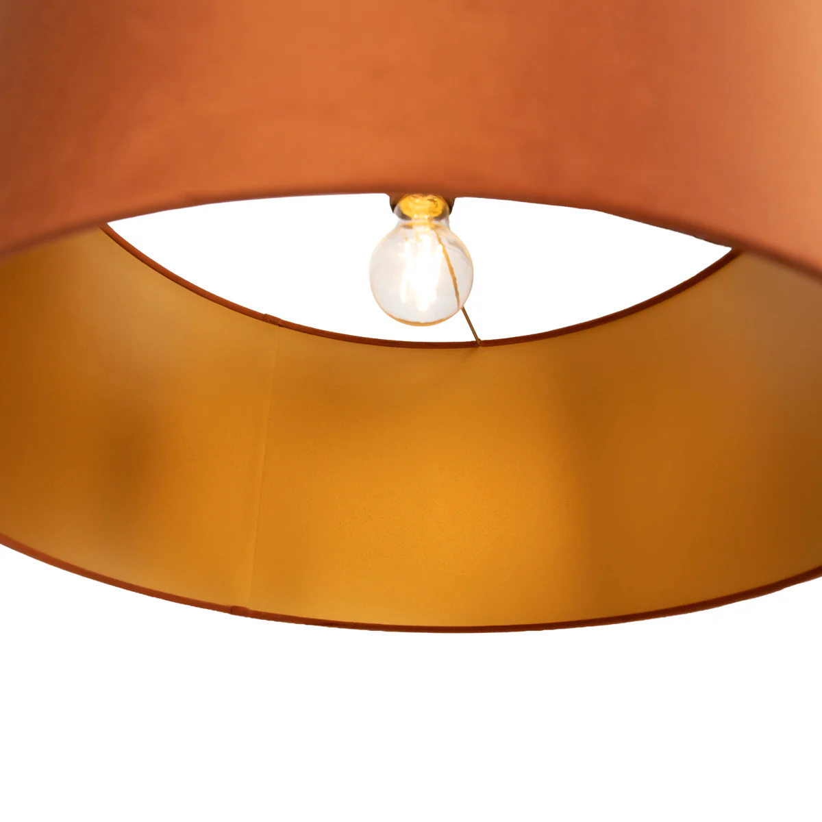QAZQA Vloerlamp goud verstelbaar met kap oranje en gouden binnenkant - Image 8