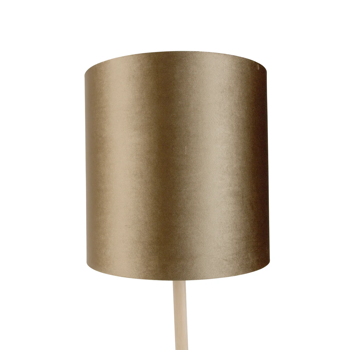 QAZQA Vloerlamp hout met velours kap brons 40cm - Mels - Image 3