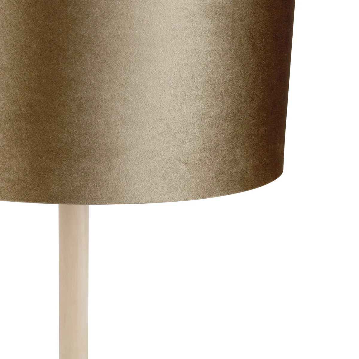 QAZQA Vloerlamp hout met velours kap brons 40cm - Mels - Image 4