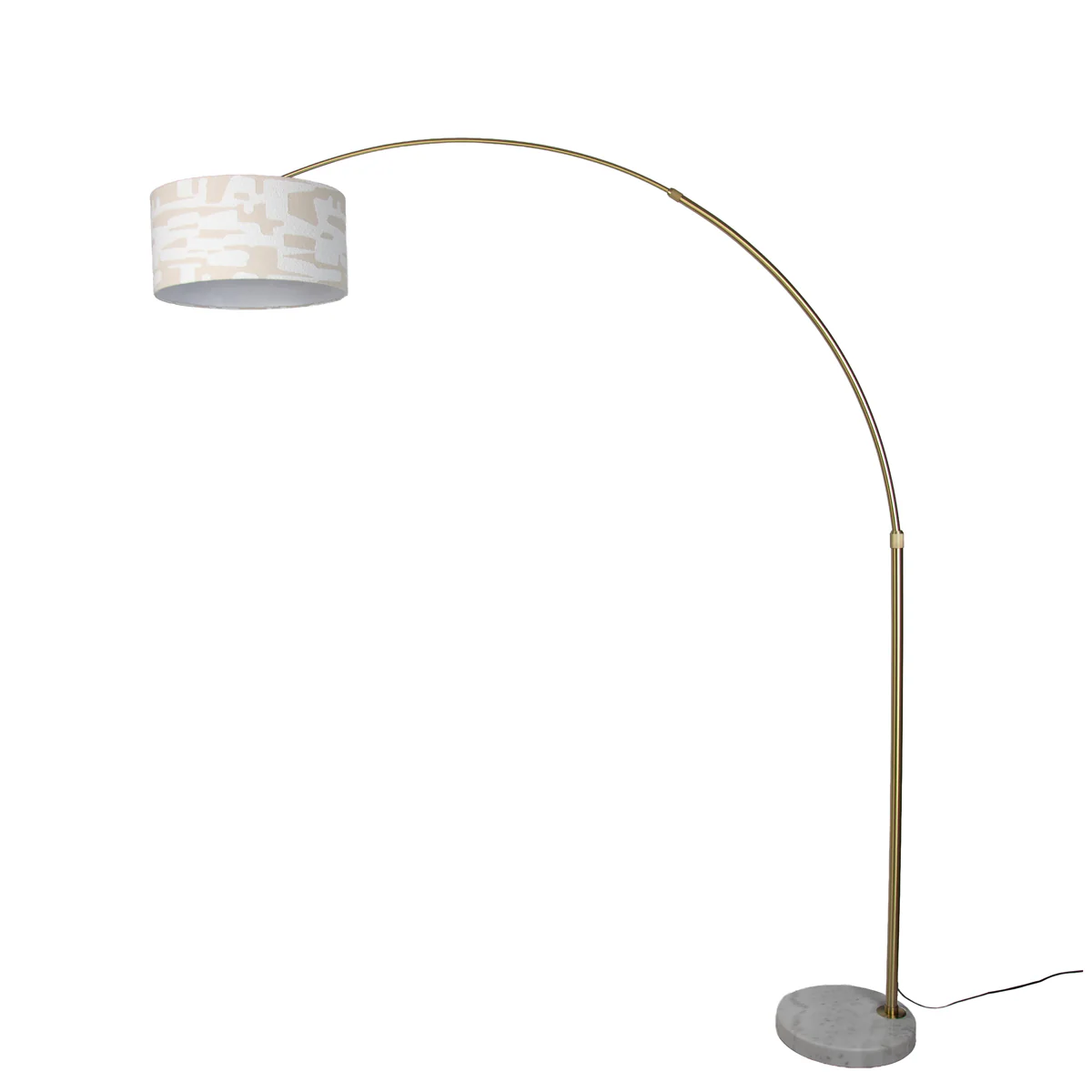 QAZQA Vloerlamp messing met wit en beige gestreepte kap 50cm - XXL - Image 10