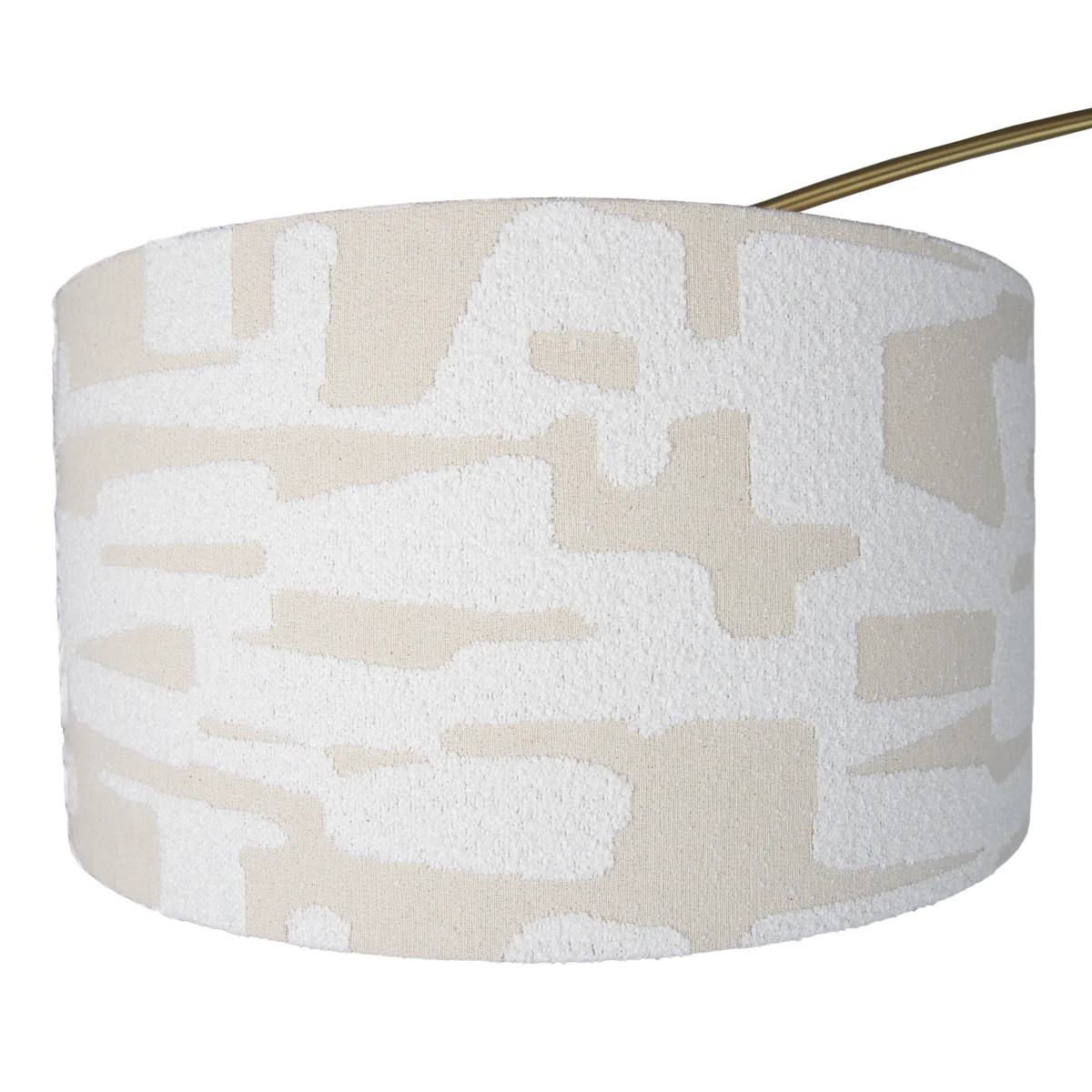 QAZQA Vloerlamp messing met wit en beige gestreepte kap 50cm - XXL - Image 3
