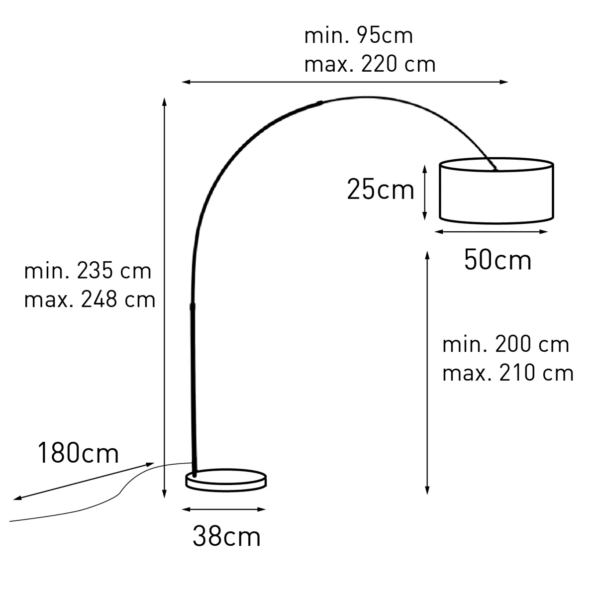 QAZQA Vloerlamp messing met wit en beige gestreepte kap 50cm - XXL - Image 5