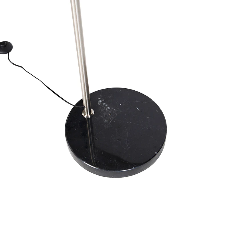 QAZQA Vloerlamp staal verstelbaar met zwarte kap 50cm - Editor - Image 10