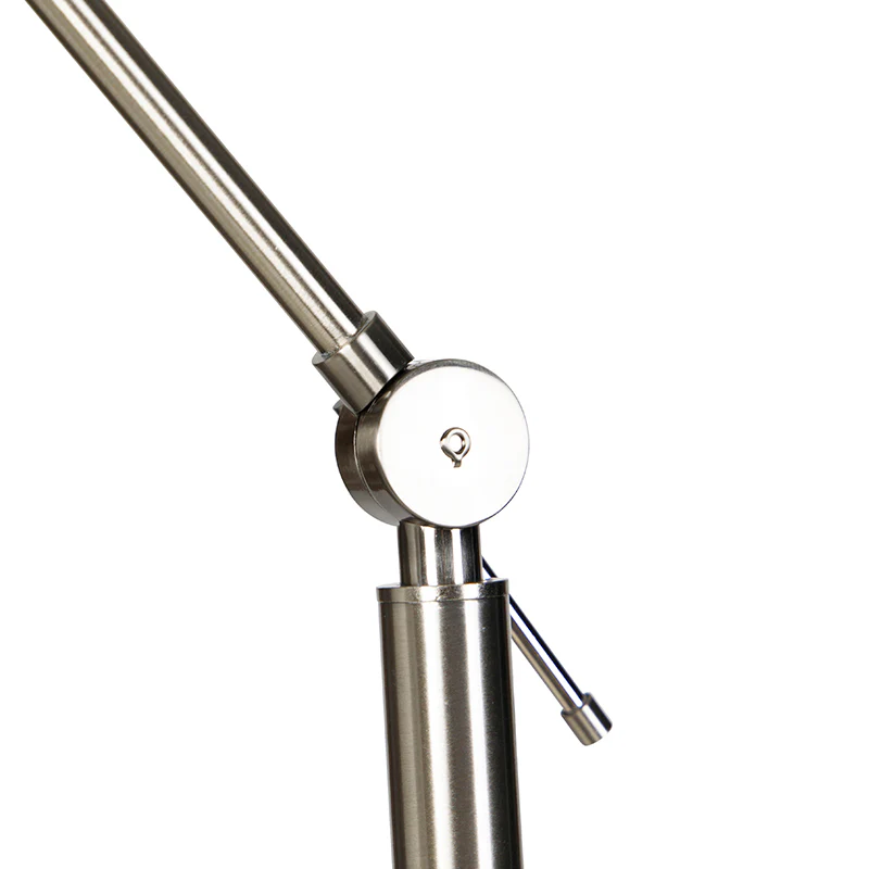 QAZQA Vloerlamp staal verstelbaar met zwarte kap 50cm - Editor - Image 6