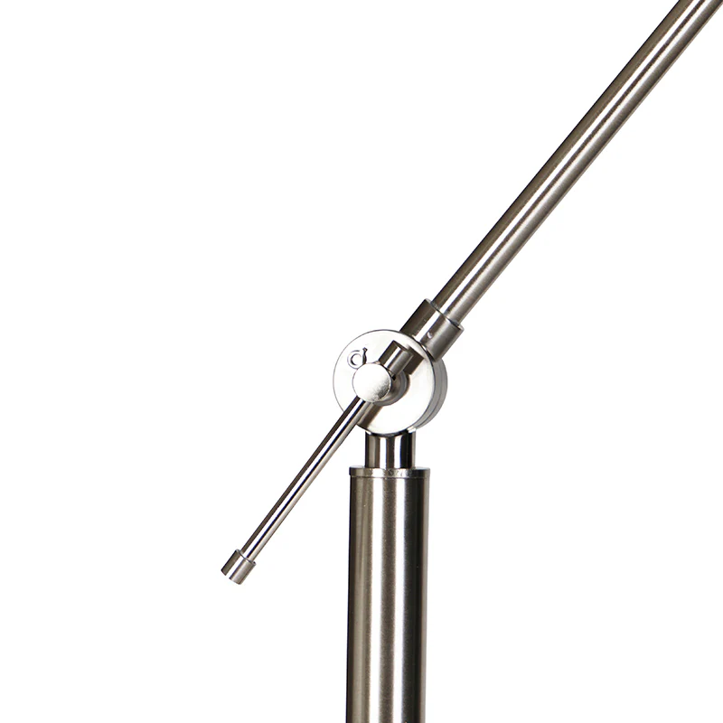 QAZQA Vloerlamp staal verstelbaar met zwarte kap 50cm - Editor - Image 7