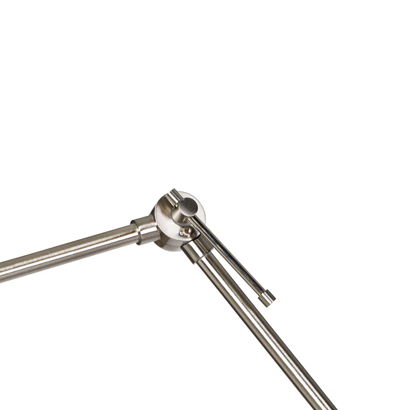 QAZQA Vloerlamp staal verstelbaar met zwarte kap 50cm - Editor - Image 9