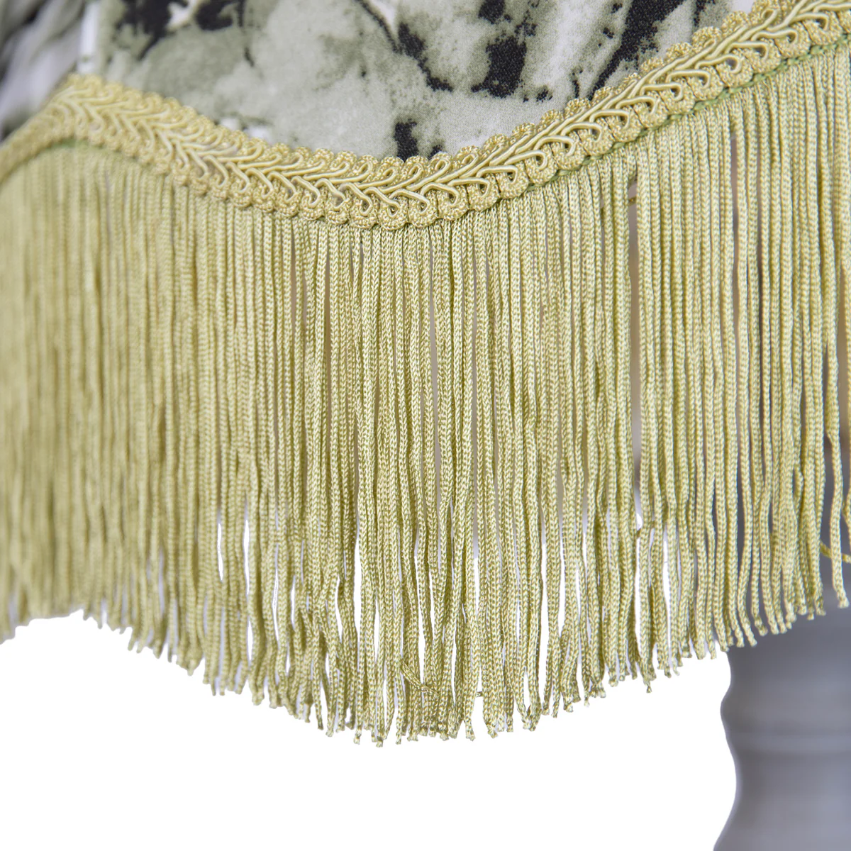QAZQA Vloerlamp zwart met bloemen kap en witte binnenkant 45cm - - Image 6