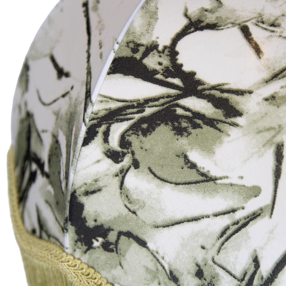 QAZQA Vloerlamp zwart met bloemen kap en witte binnenkant 45cm - - Image 7