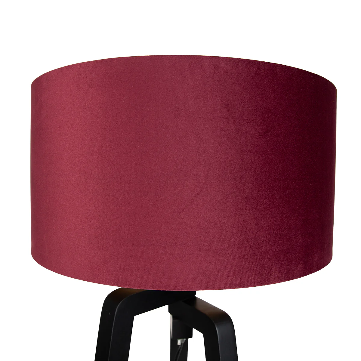 QAZQA Vloerlamp zwart tripod met kap rood met gouden binnenkant 50cm - Image 3
