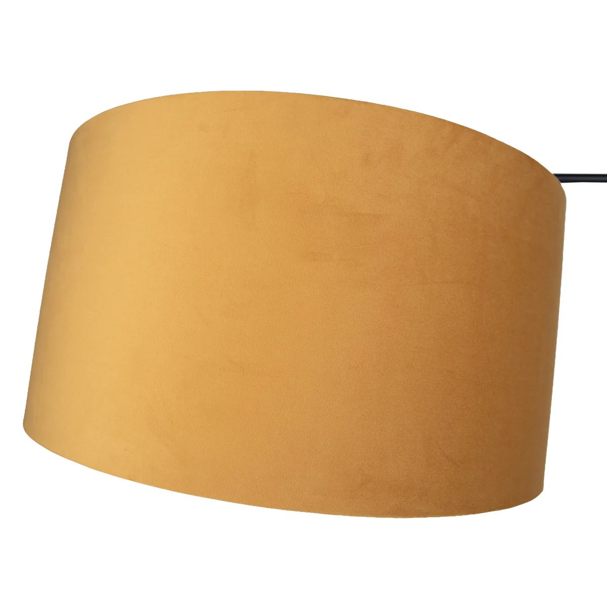 QAZQA Vloerlamp zwart verstelbaar met kap geel en gouden binnenkant - Image 3