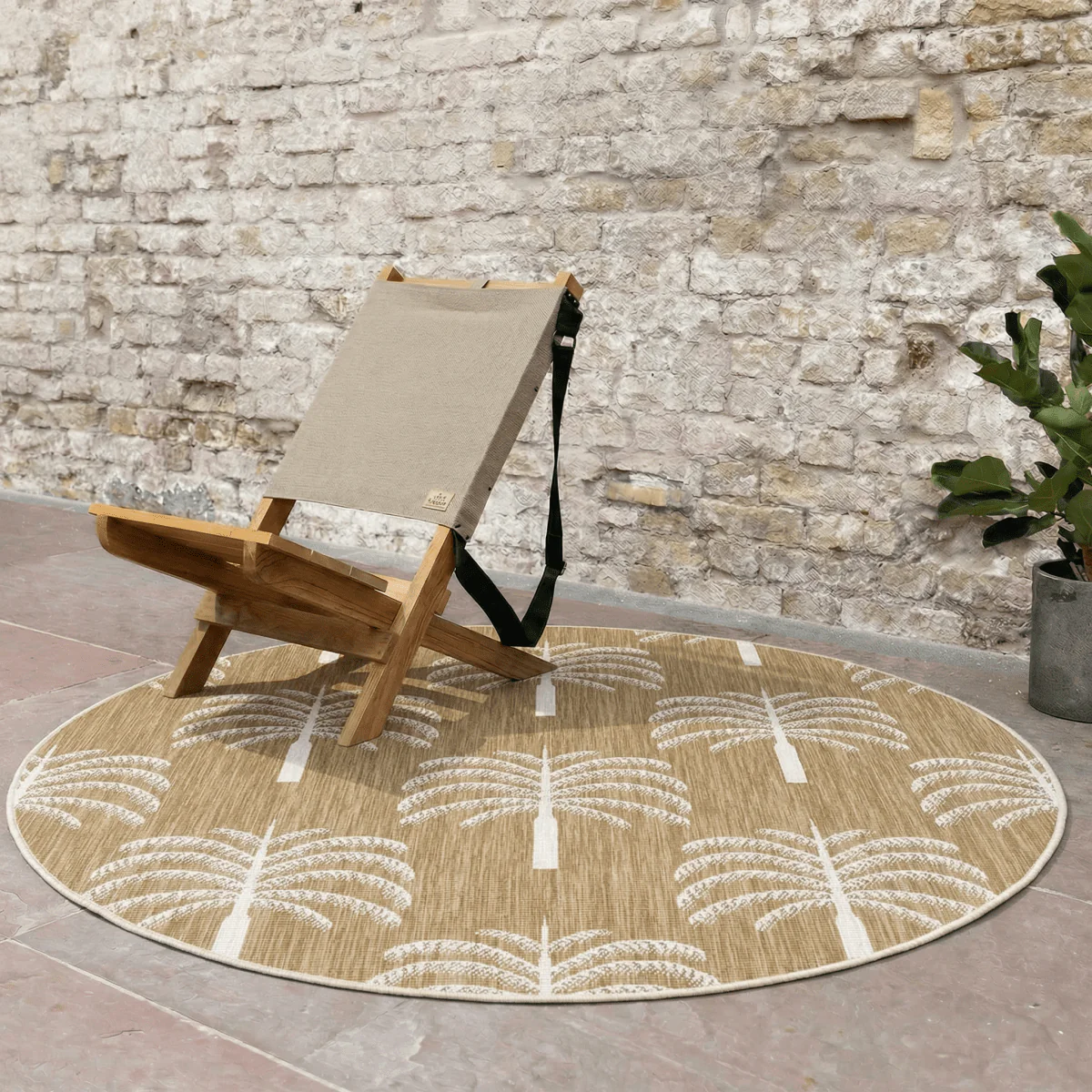 Rond buitenkleed Oase jute - Interieur05 - 200 x 200 cm