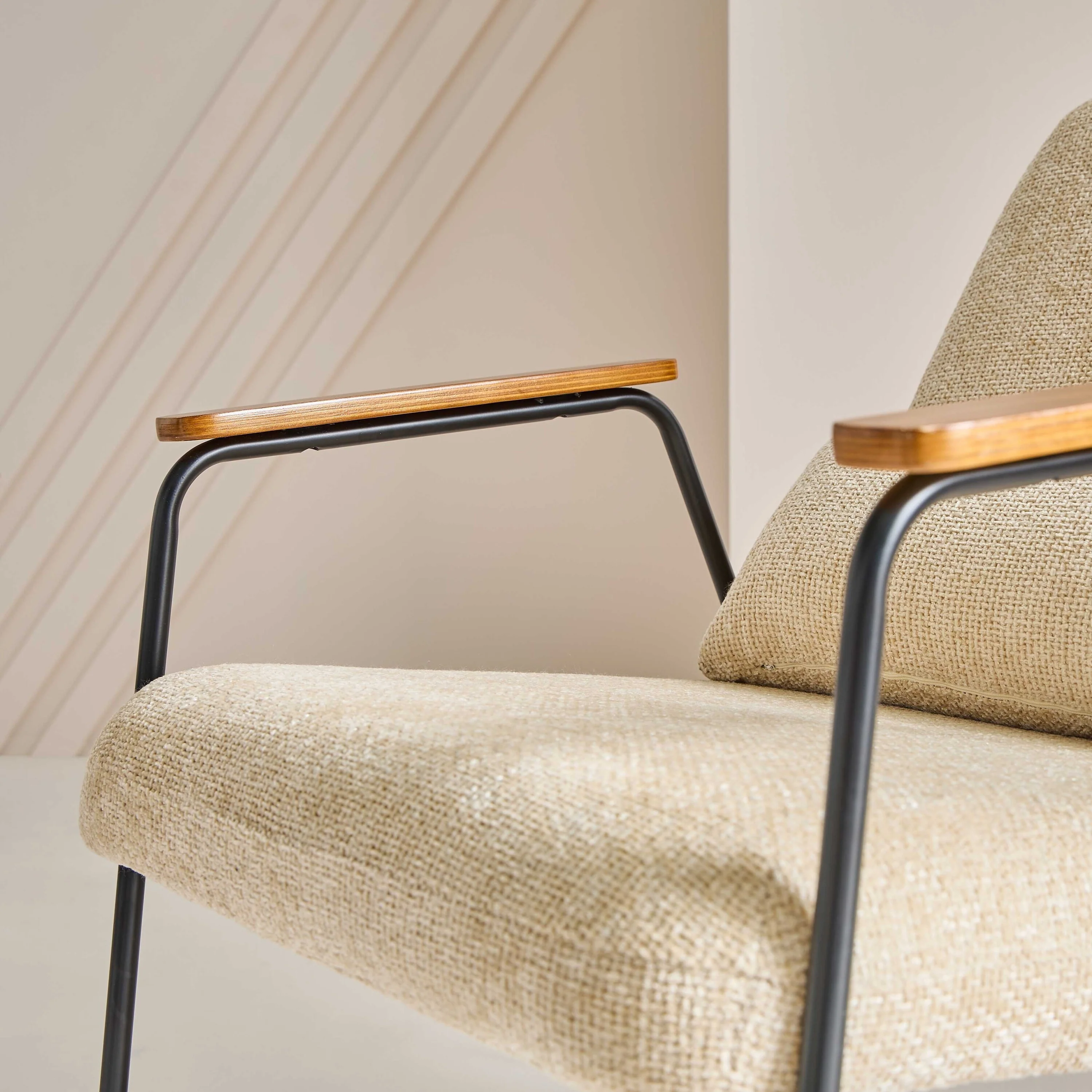 Signature - ALFRED Fauteuil in linnenkleurige - H79 cm - Beige - Image 3