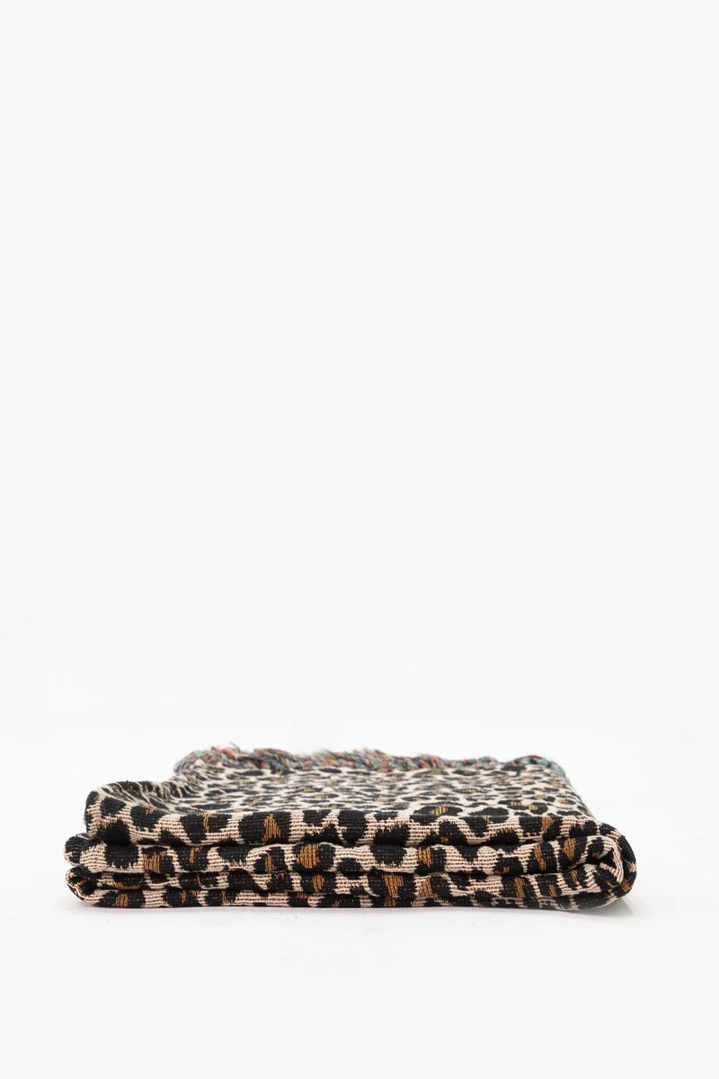 Sissy-Boy Bruine jacquard geweven sprei met leopard print (200x250 CM) - Image 5