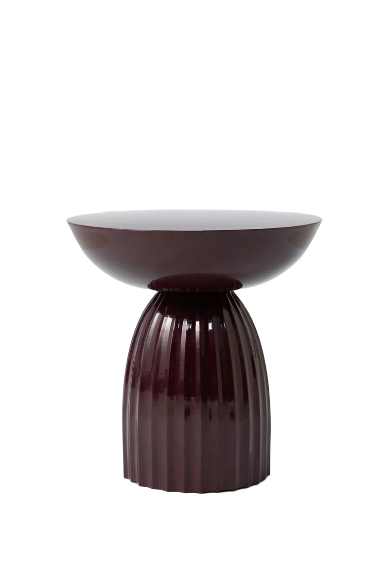 Sissy-Boy Donkerrode scallop bijzettafel - Image 3