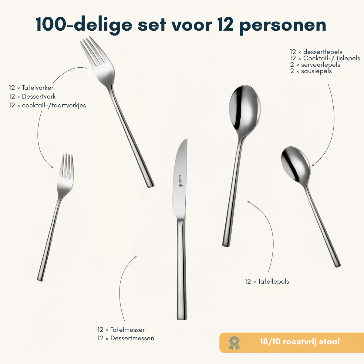 Sola Bestekset Montreux 100 delig - Image 6