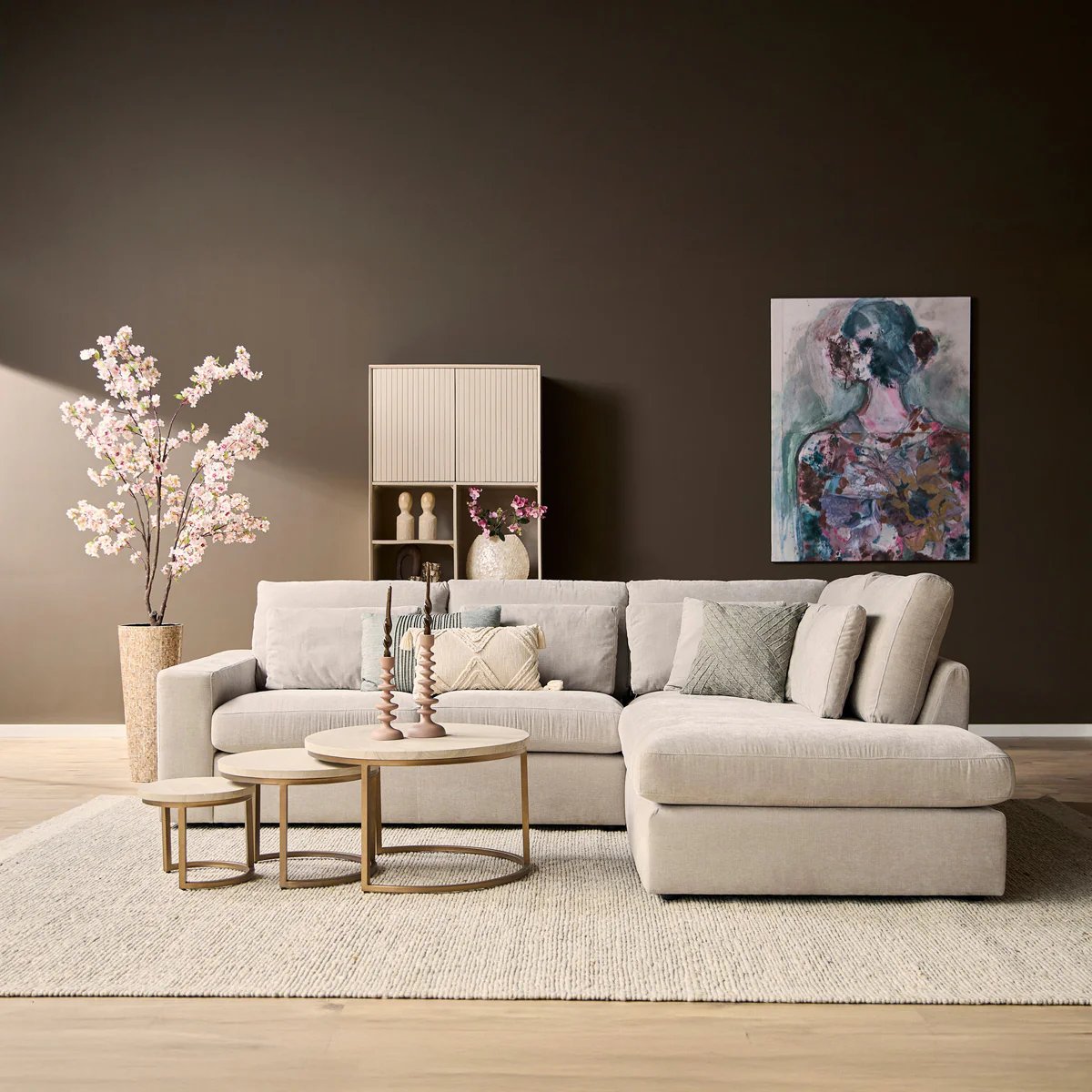 StarFurn - Hoekbank Beige Stof Rechts - 271cm - Jesse - Image 7