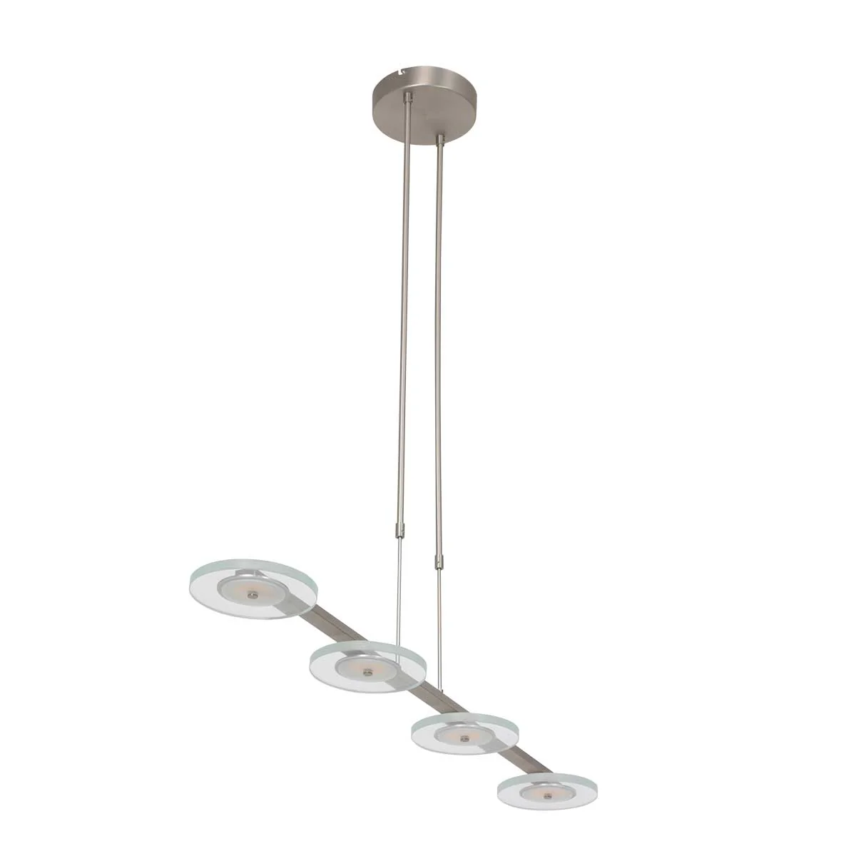 Steinhauer - Hanglamp Grijs Metaal|Glas - 4-Lichts - 120cm - Turound - Image 7