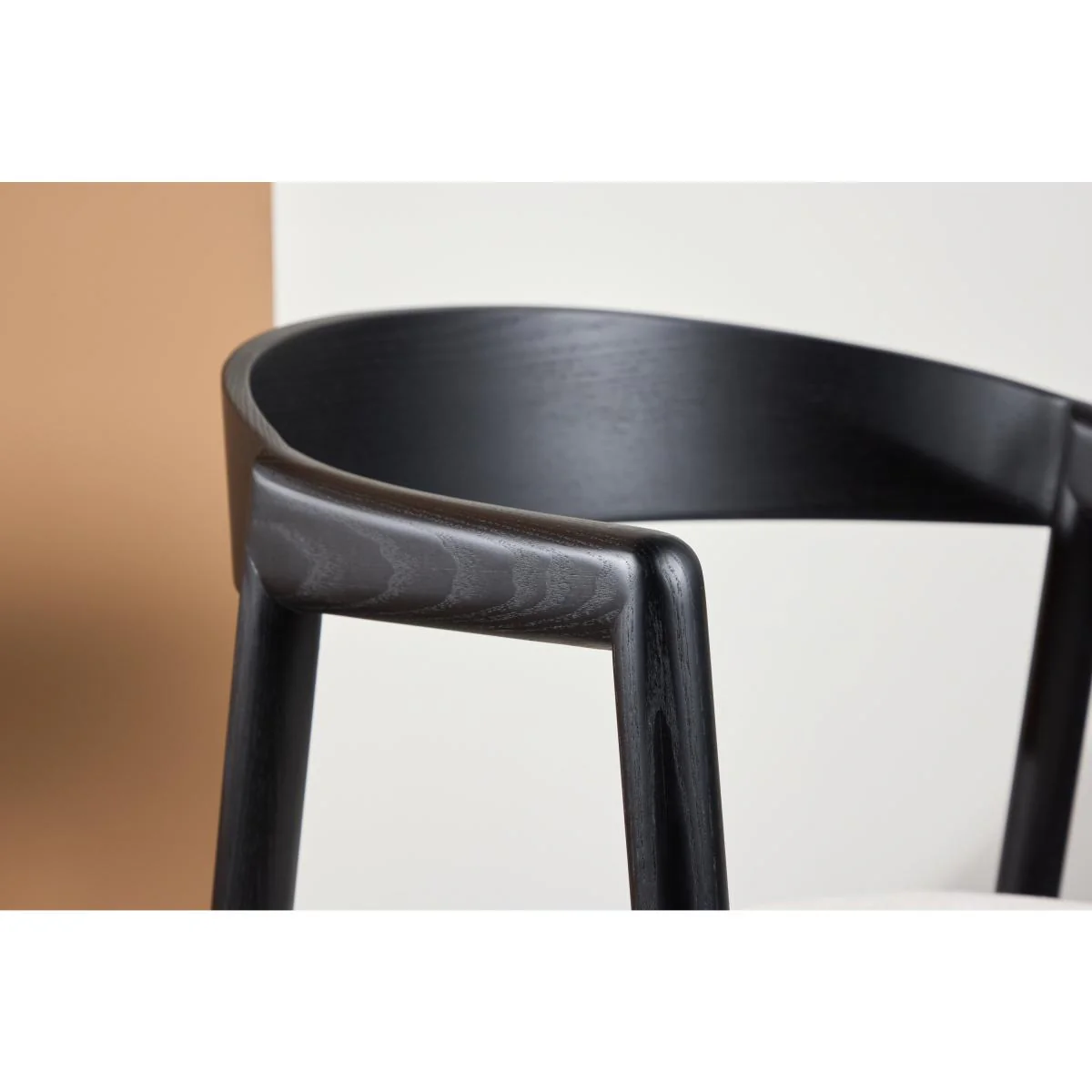 Svea - Dupont eetkamerstoel - essenhout en stof - beige|zwart - Image 3