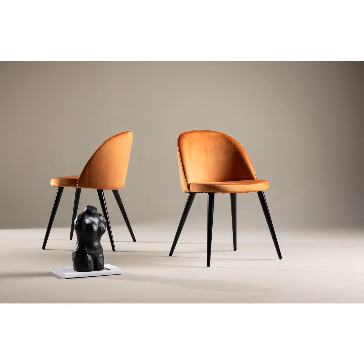 Svea - Zako eetkamerstoel - velvet - oranje - Image 2