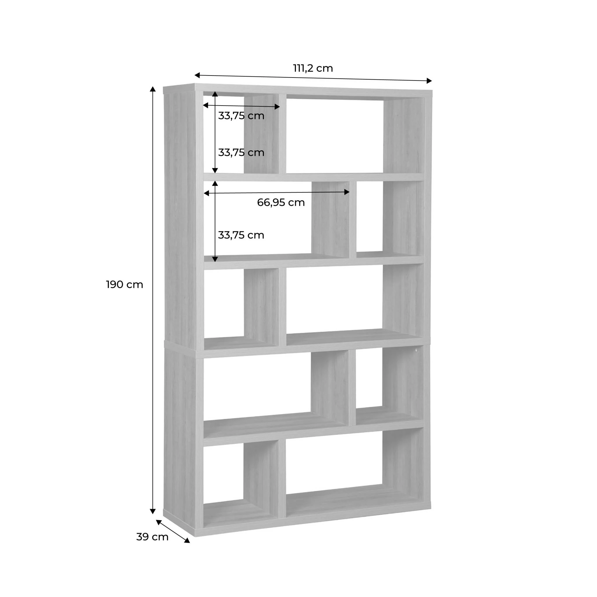 sweeek - Asymmetrische vakkenkast 2x5 met 10 vakken - Image 5