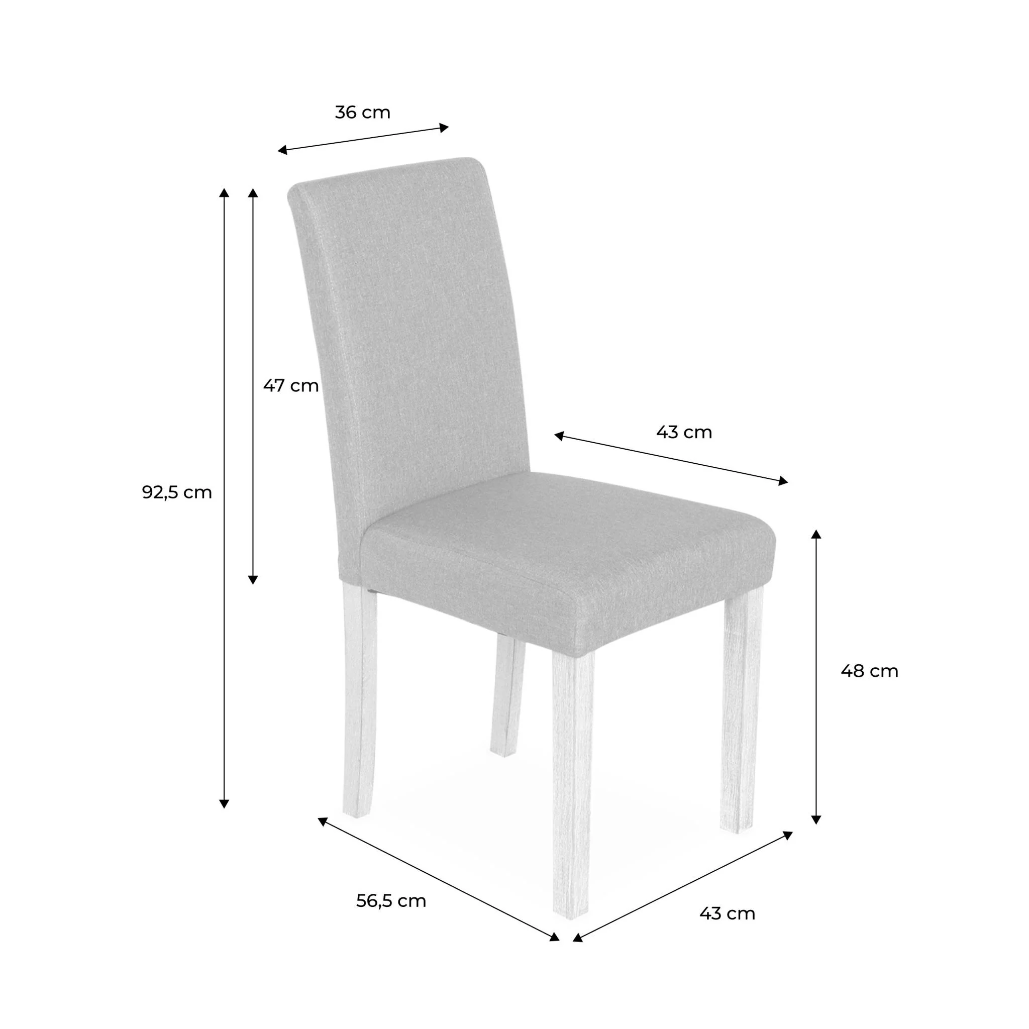 sweeek - Corduroy stoelen met houten poten, set van 4 - Image 4