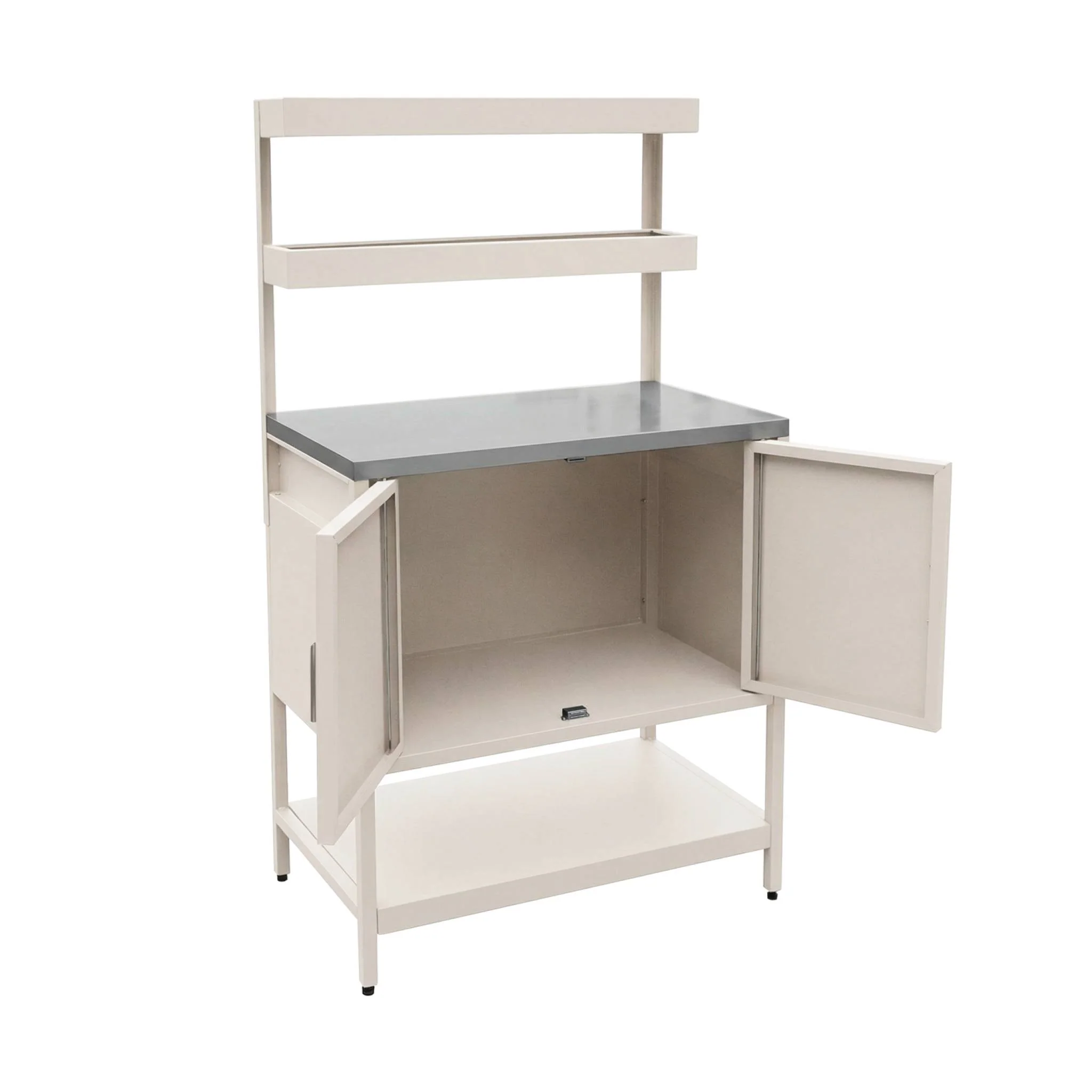 sweeek - Module buitenkeuken met 2 deuren en 2 hangende planken staal - Image 3