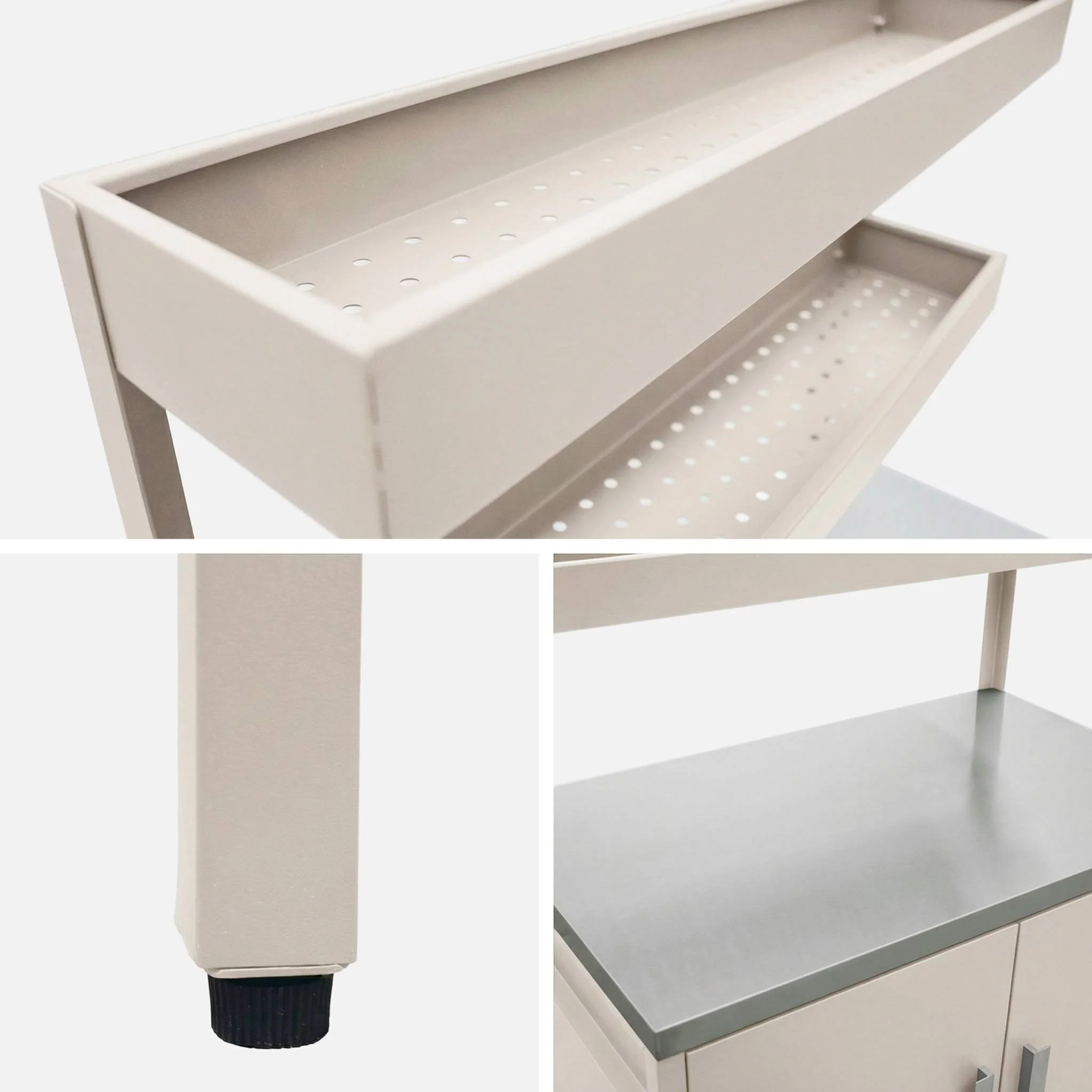 sweeek - Module buitenkeuken met 2 deuren en 2 hangende planken staal - Image 5