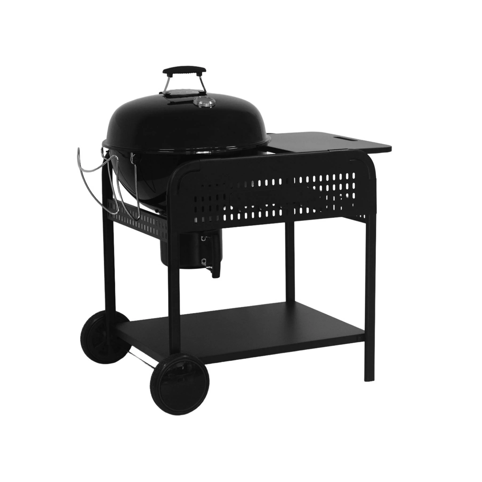 sweeek - Ronde houtskoolbarbecue Ø53cm met kar staal