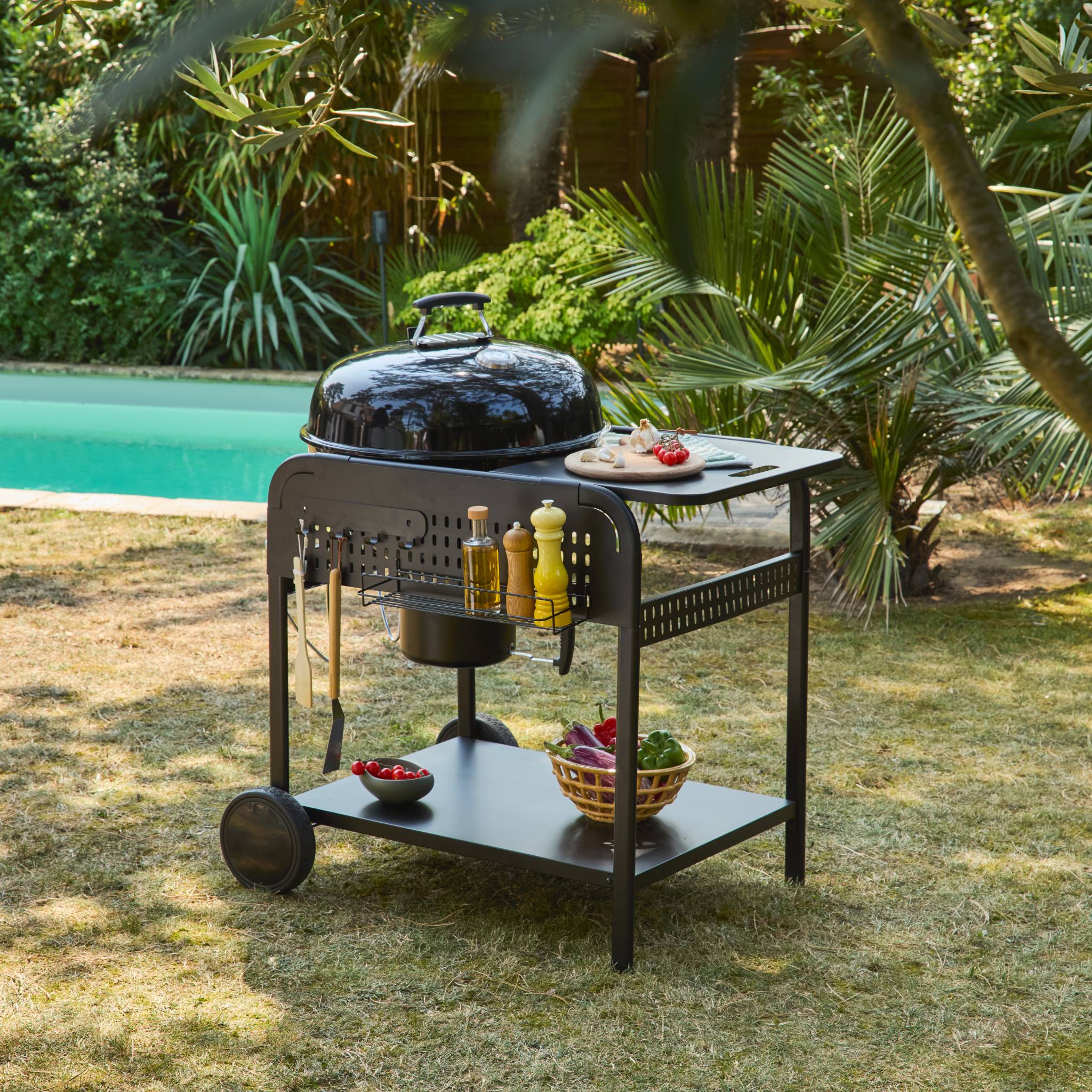sweeek - Ronde houtskoolbarbecue Ø53cm met kar staal - Image 4