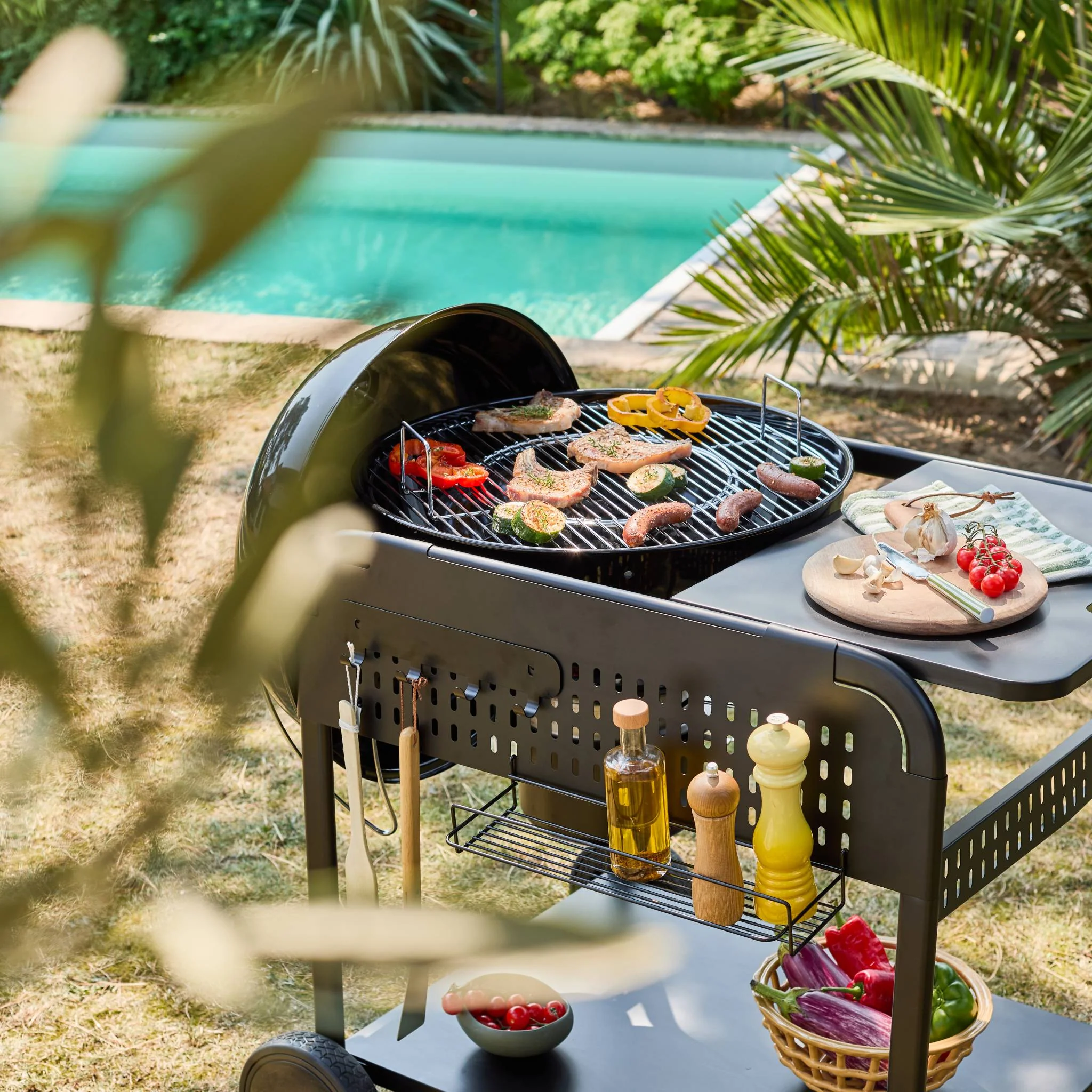 sweeek - Ronde houtskoolbarbecue Ø53cm met kar staal - Image 5
