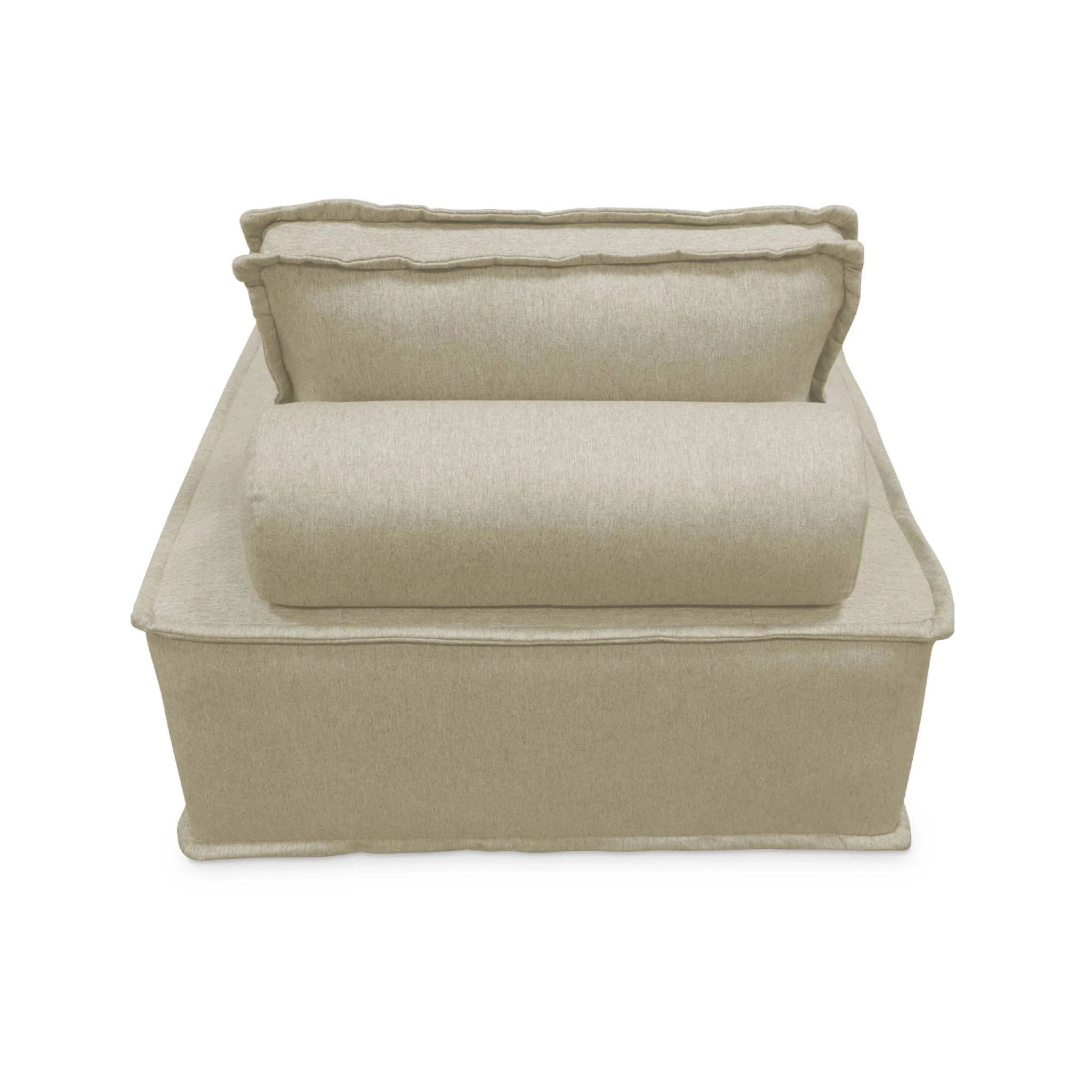 sweeek - Set van 2 fauteuils met 2-zitsbank in stof, met kussen - Image 6