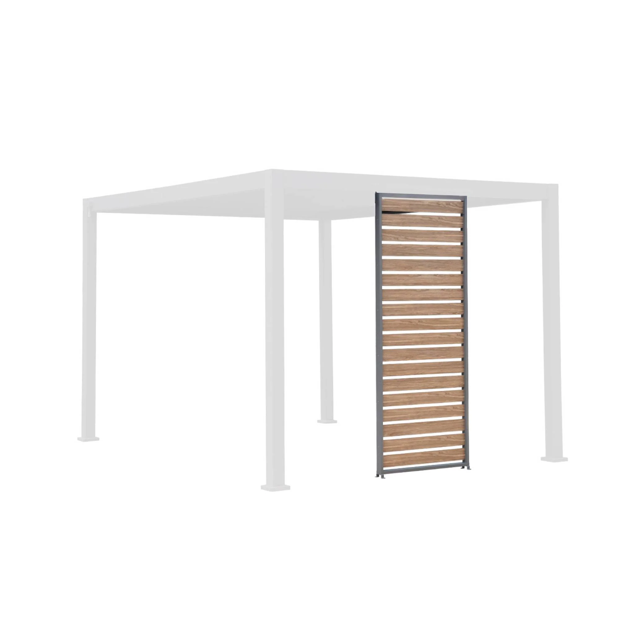 sweeek - Vaste houtlook lamellenwand 100cm voor Triomphe pergola