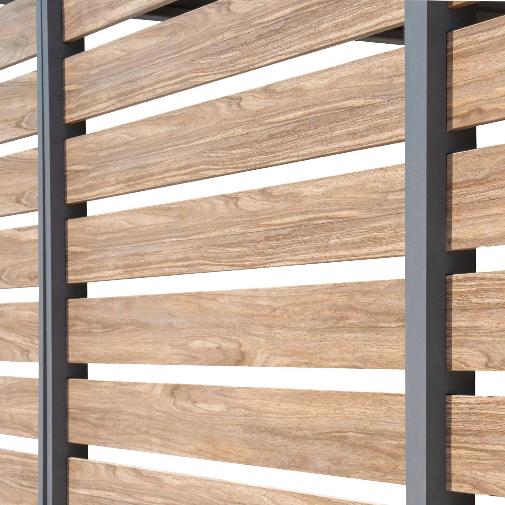 sweeek - Vaste houtlook lamellenwand 130cm voor Triomphe pergola - Image 5