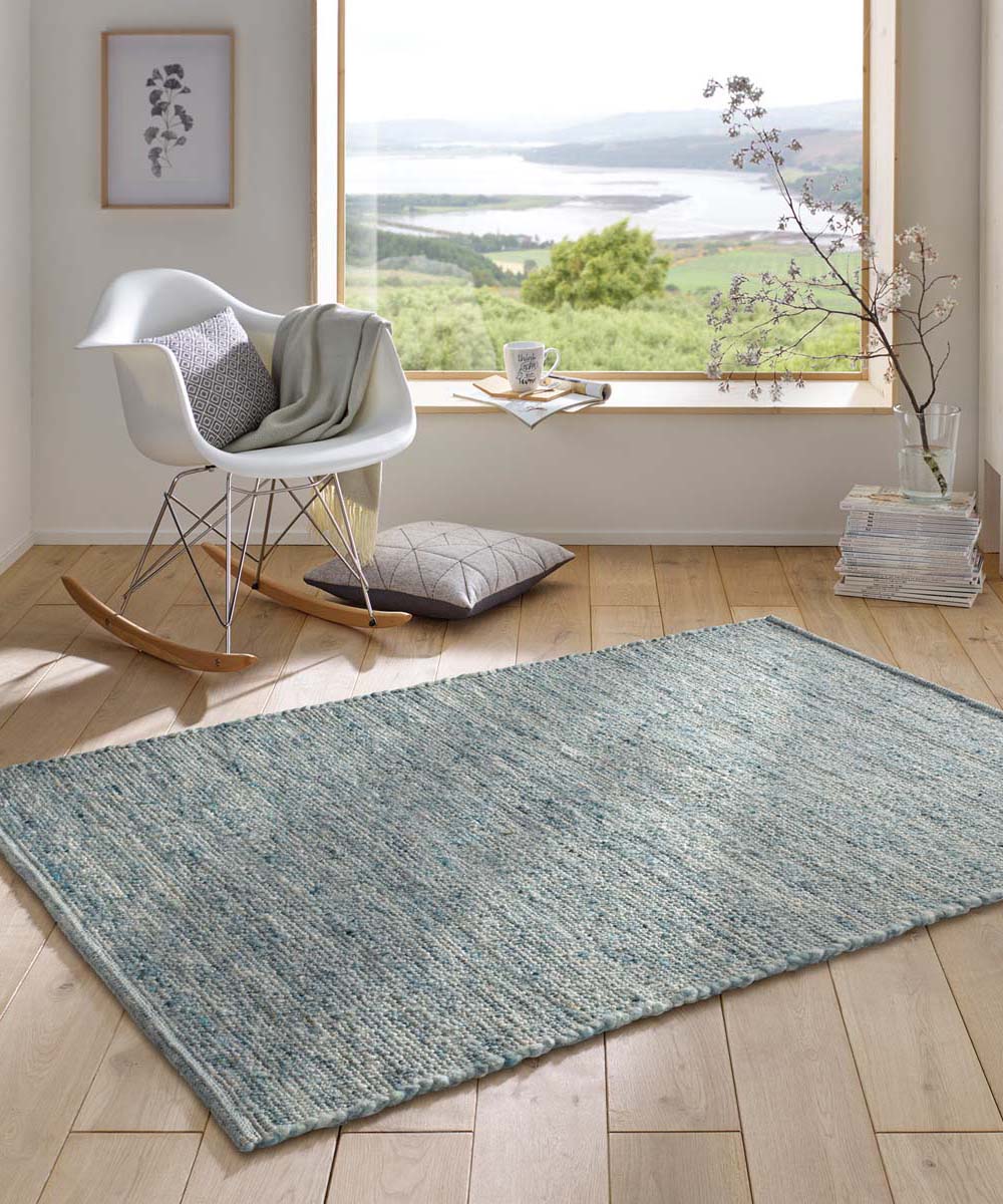 Tapeso Wollen loper - Bokn lichtblauw - 70x240 cm - Image 2