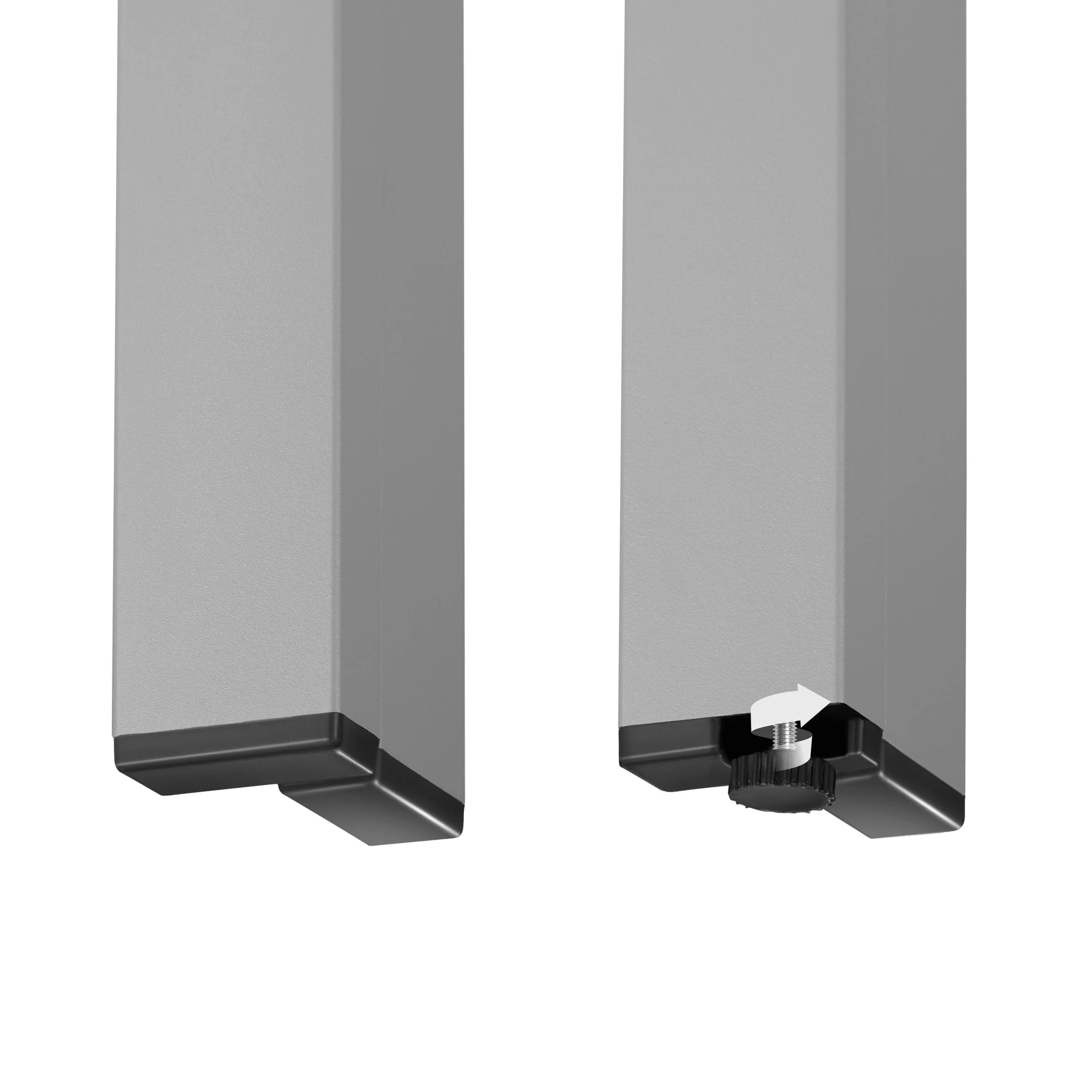 tectake® Aluminium tuintafel, in hoogte verstelbare poten 90x90x74,5cm - Image 4