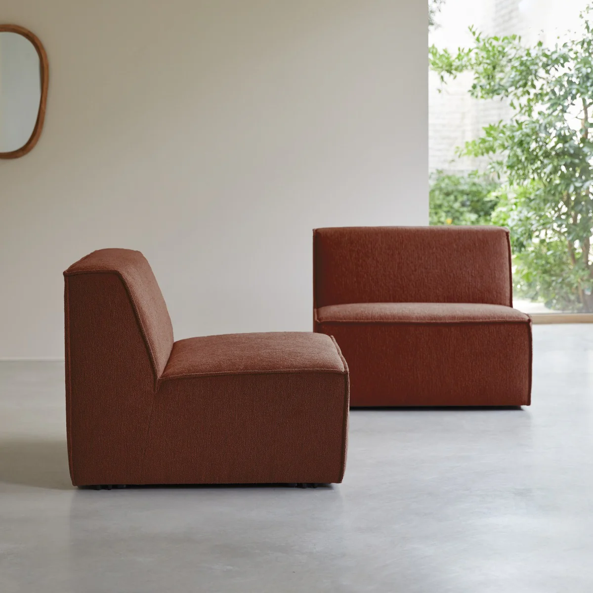 Tikamoon - Dario modulaire fauteuil zonder armleuningen van mahoniebr… - Image 5