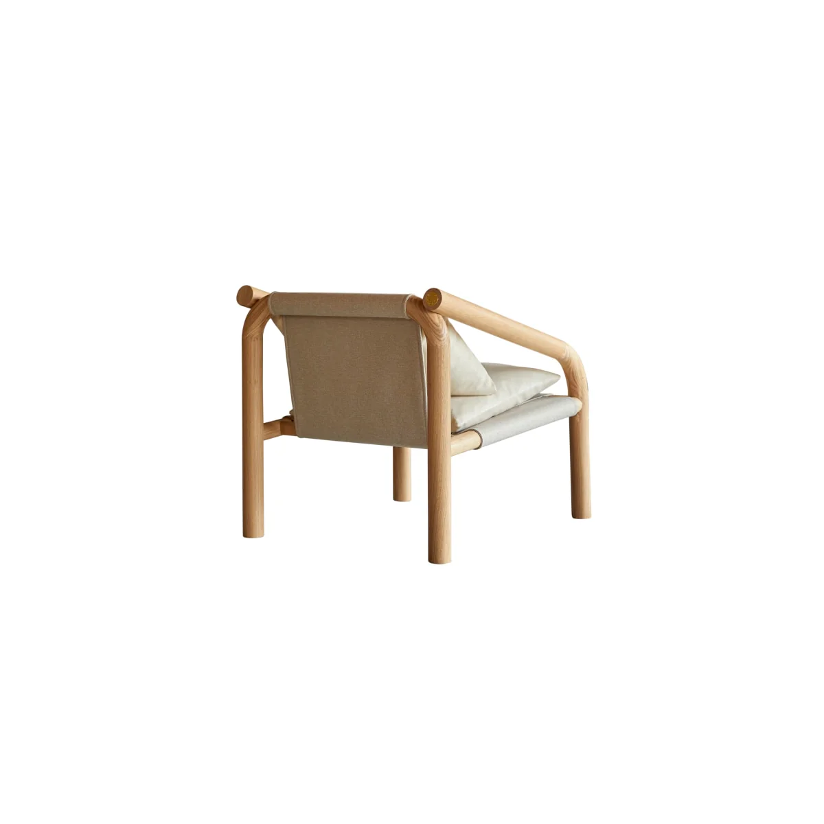Tikamoon - Fauteuil van massief licht eikenhout en ecru stof - Image 10