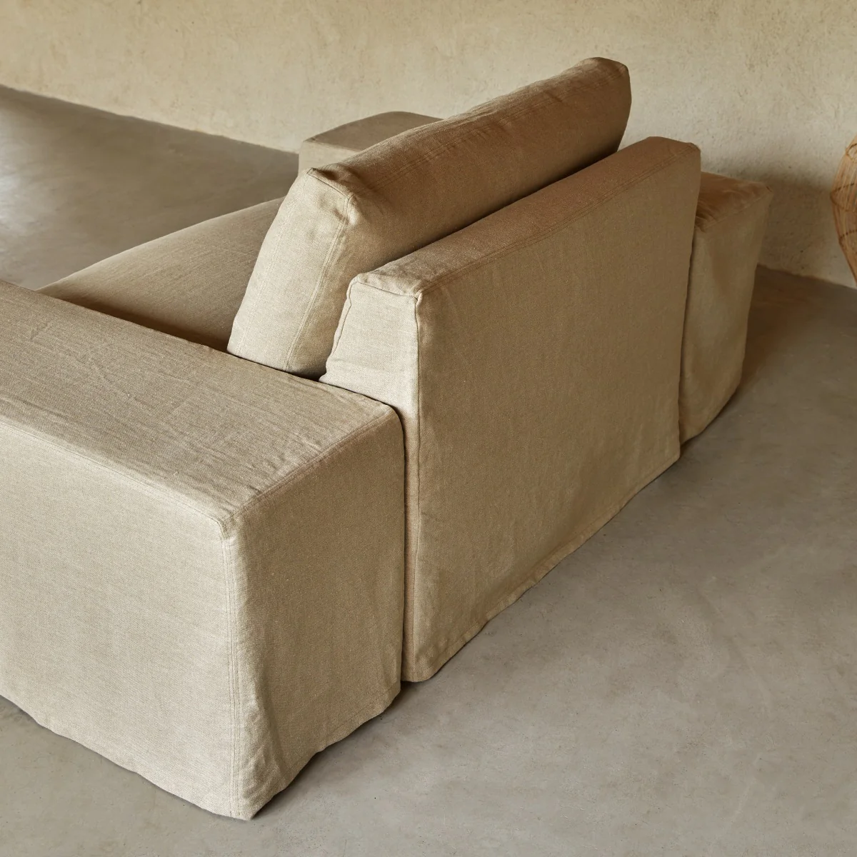 Tikamoon - Modulaire fauteuil in natuurlijk linnen, 1-zit - Image 3