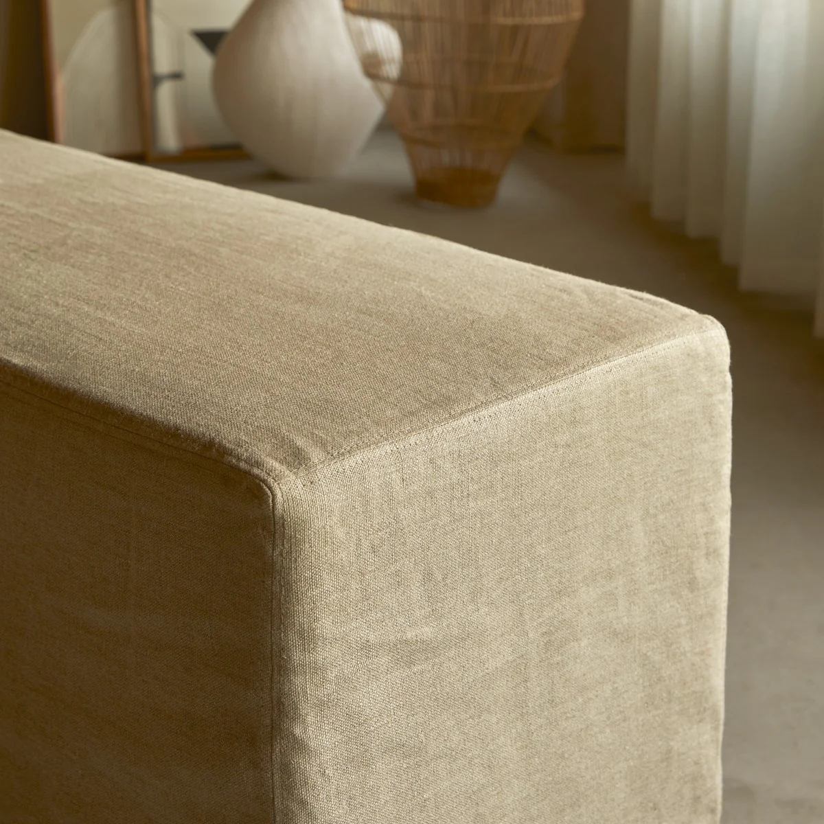 Tikamoon - Modulaire fauteuil in natuurlijk linnen, 1-zit - Image 4