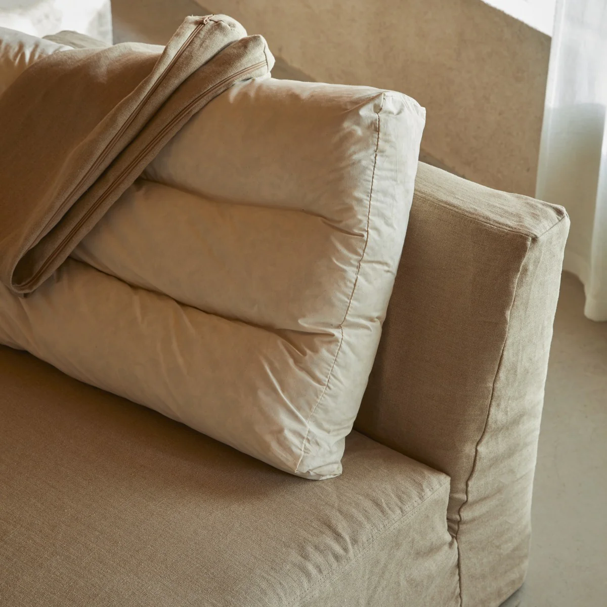 Tikamoon - Modulaire fauteuil in natuurlijk linnen, 1-zit - Image 7