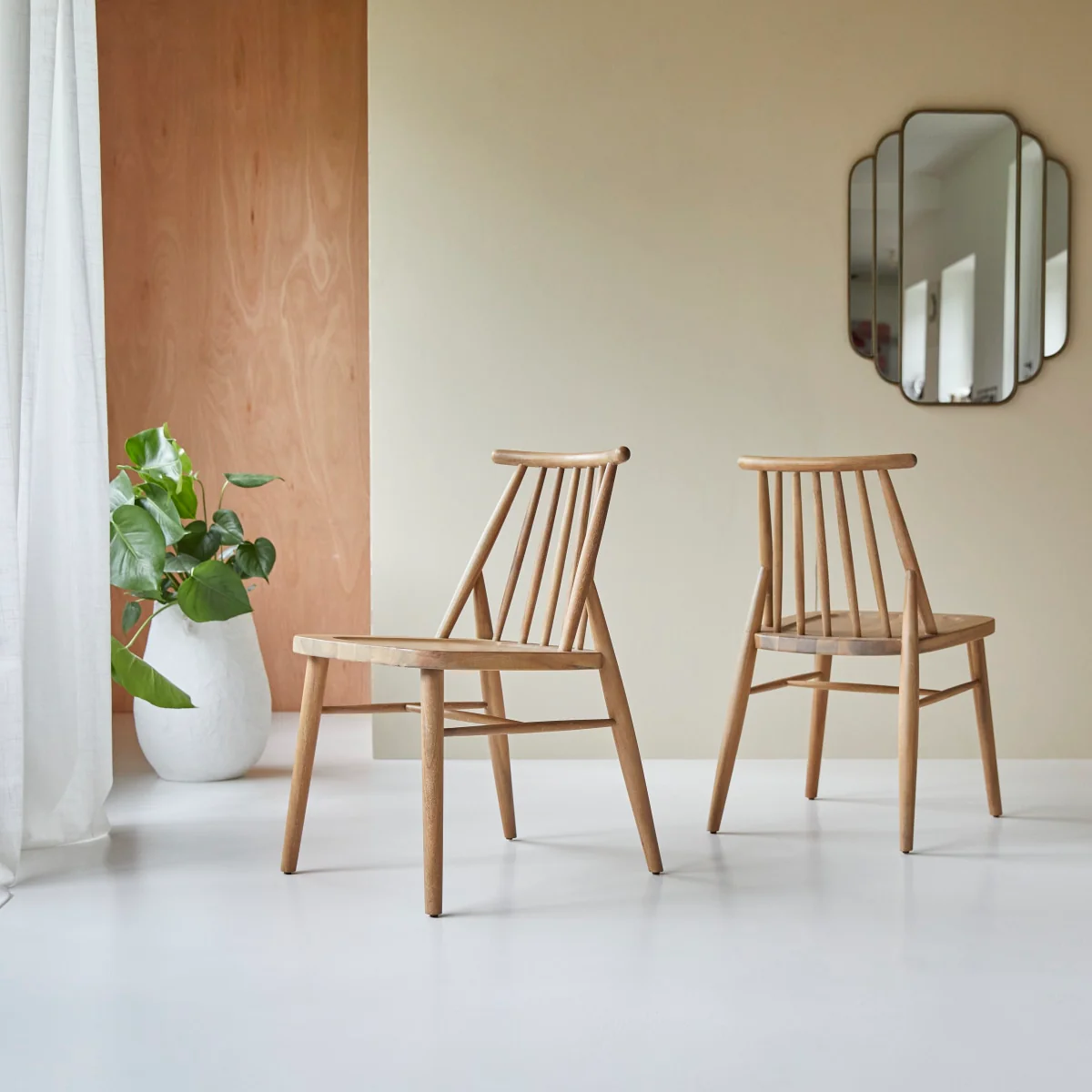 Tikamoon - Set van 2 stoelen in massief acaciahout Léa - Image 2