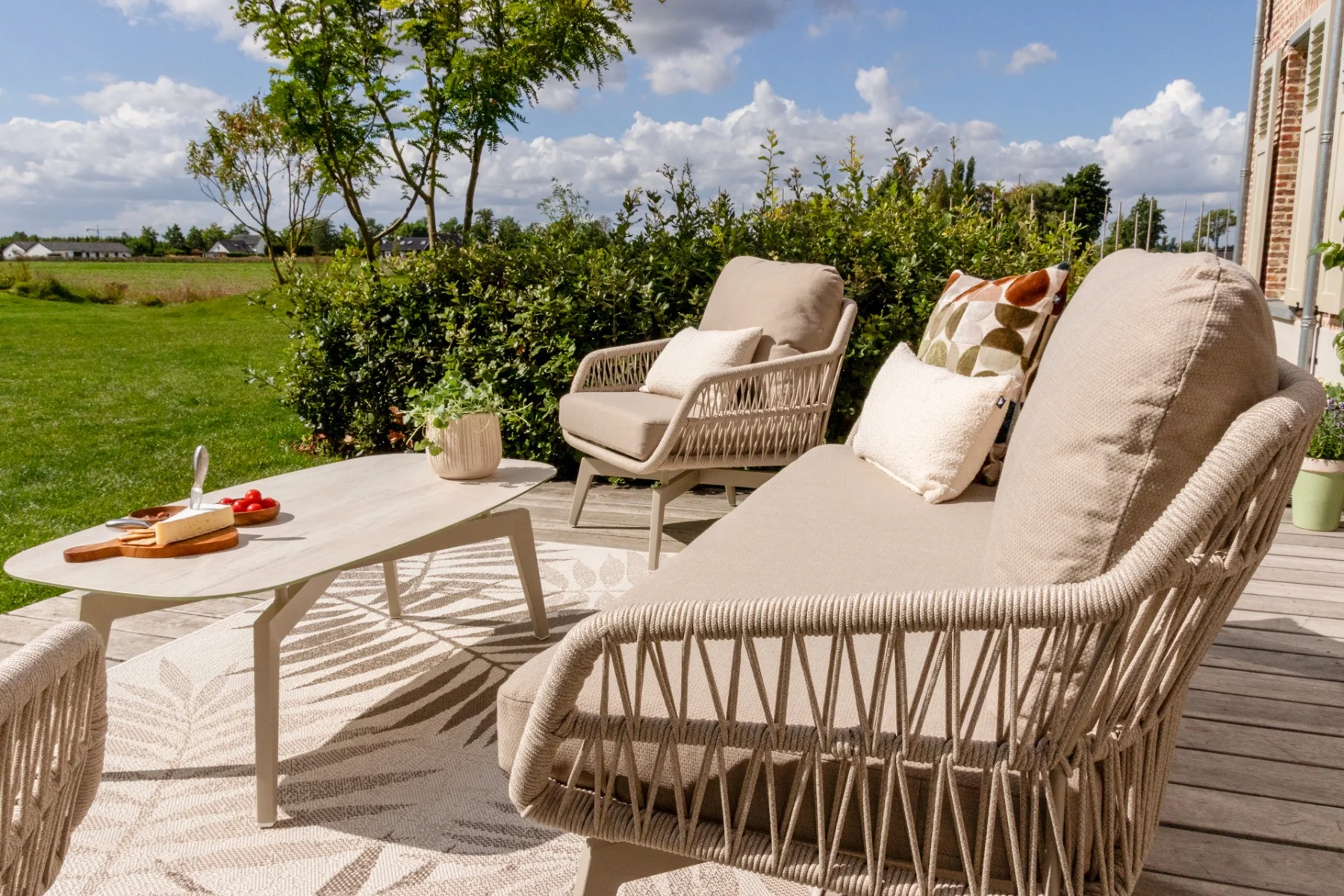 VDG Hadassa stoel-bank loungeset (4-delig) - Rope|Zand - Image 11