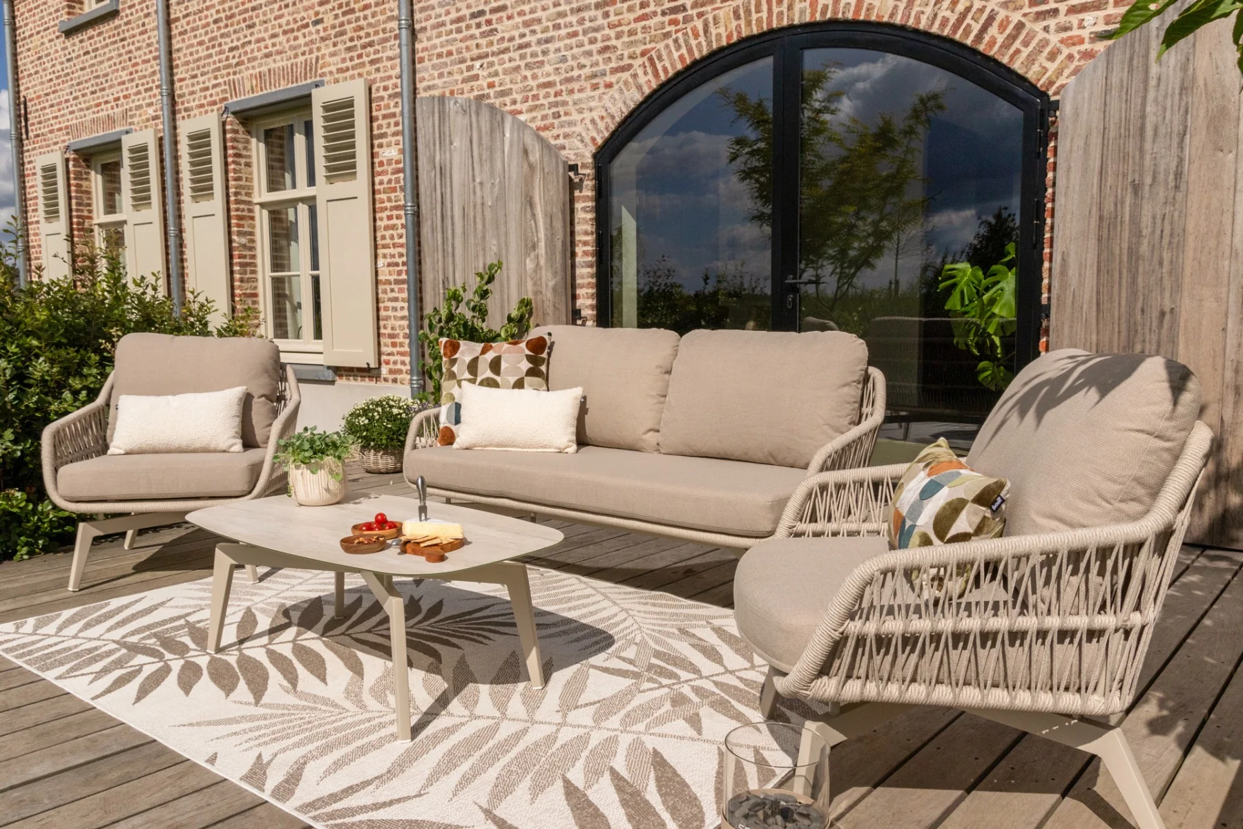 VDG Hadassa stoel-bank loungeset (4-delig) - Rope|Zand - Image 4