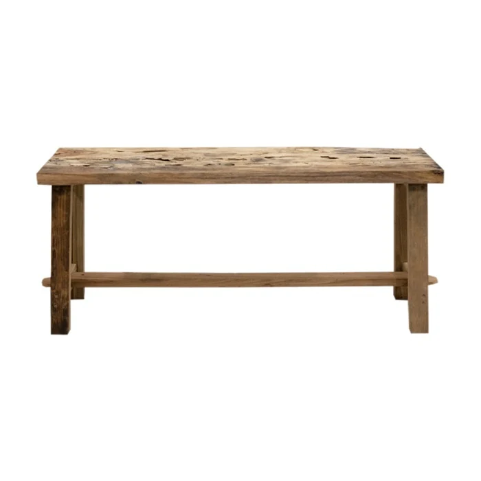 Vtw Living - Houten Bankje Rustiek - Teakhout - 100 cm