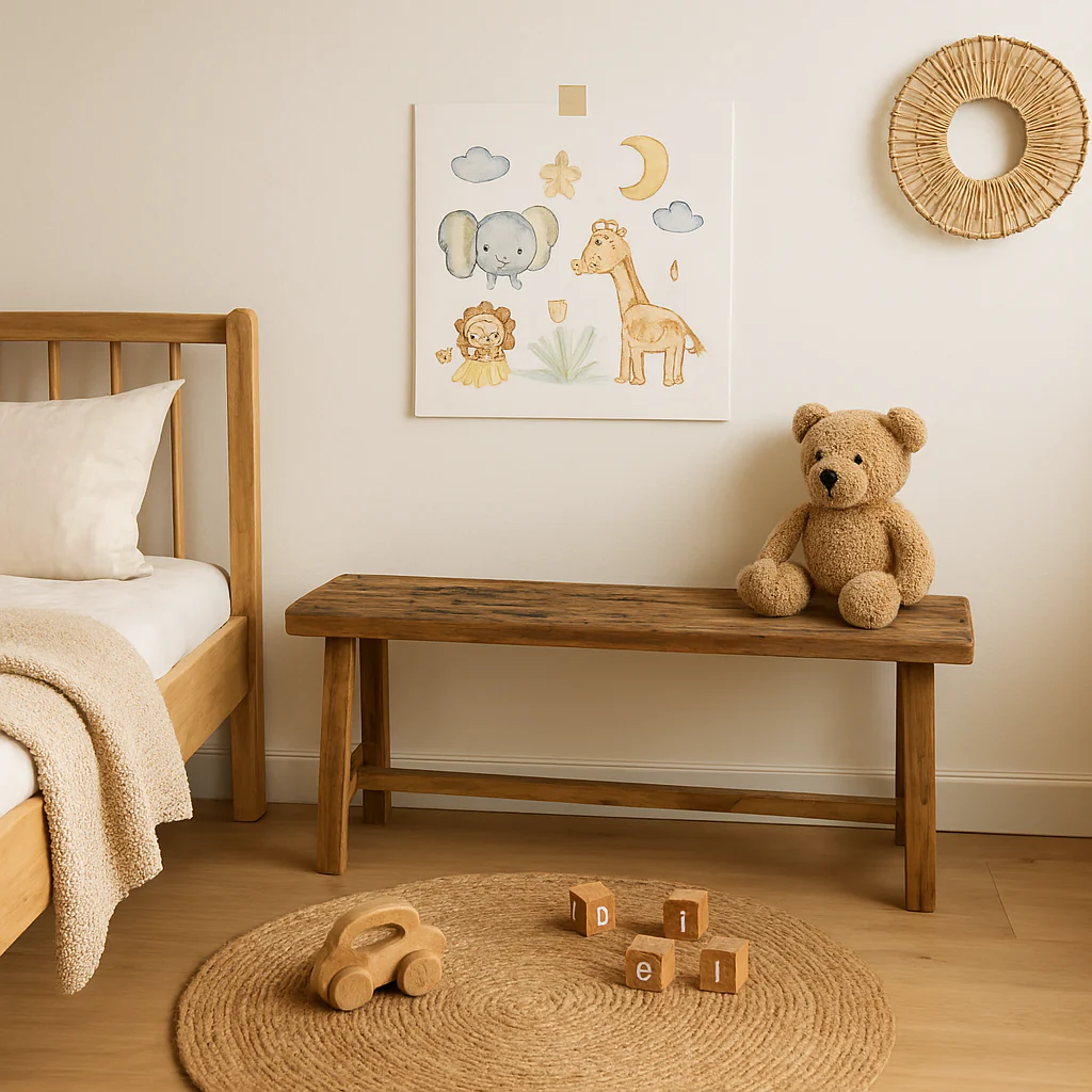 Vtw Living - Houten Bankje Rustiek - Teakhout - 100 cm - Image 6